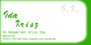 ida krisz business card